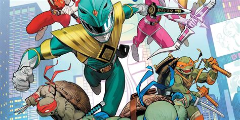 Mighty Morphin Power Rangers Meet TMNT in Crossover First Look