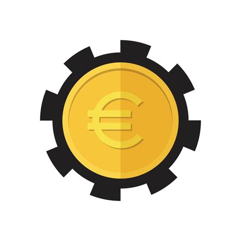 Euro gear setting coin currency flat design illustrator 47398915 Vector ...