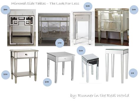 Runner in the Real World: The Look For Less: Mirrored Side Tables
