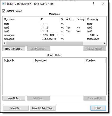 SNMP Configuration