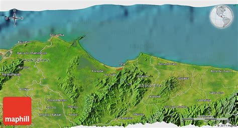 Satellite 3D Map of Tela