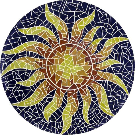 Sol - Sun Petal Mosaic Stone Art | Celestial | Mozaico