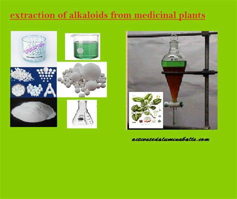 Extraction of alkaloids from medicinal plants using Chromatography Method.