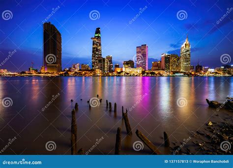 Ho Chi Minh City skyline stock image. Image of landmark - 137157813