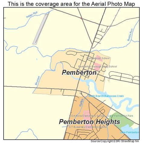 Aerial Photography Map of Pemberton, NJ New Jersey