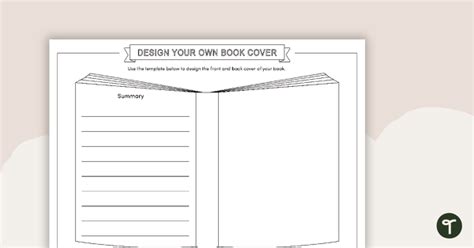 Design Your Own Book Cover Template | Teach Starter