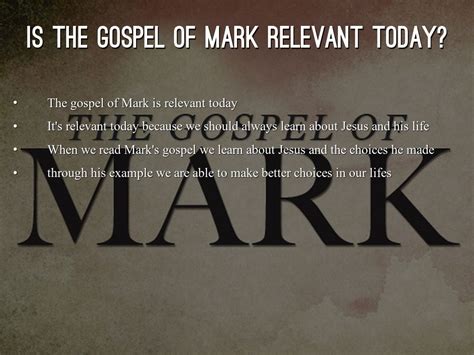 Gospel of Mark by Rebecca Matos