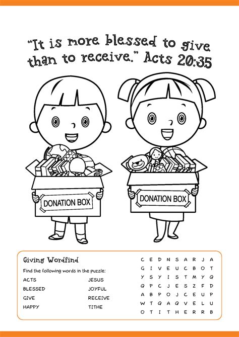 Steward of my Treasure - Kids Activity Sheets - Stewardship