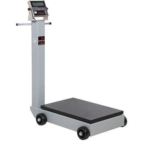 Cardinal Detecto 8852F-185 1000 lb. Portable Digital Floor Scale with 204 Indicator and Tower ...