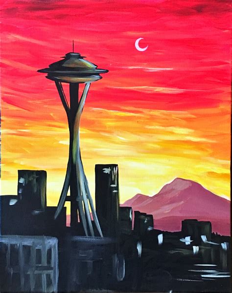 Seattle Sunset (all ages!) - Paint and Sip Event