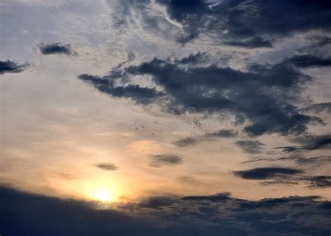 Sunset with Nimbus Clouds in the Sky Stock Image - Image of light, nature: 260490739