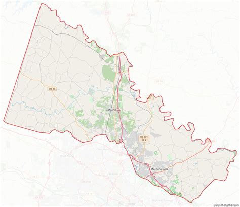 Map of Hanover County, Virginia - Địa Ốc Thông Thái