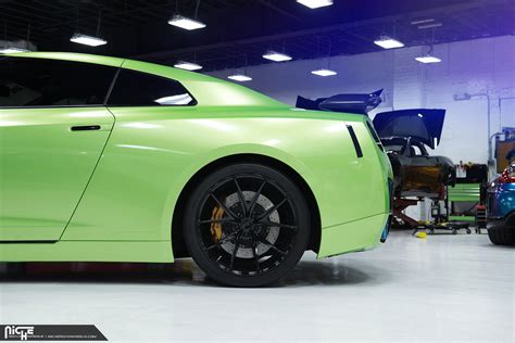 Lime Green Madness - Nissan GT-R With a Custom Vinyl Wrap — CARiD.com Gallery