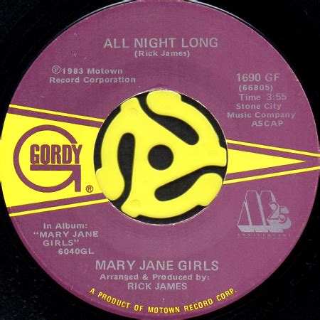 MARY JANE GIRLS / ALL NIGHT LONG (45's) - Breakwell Records