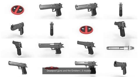 Deadpool guns and the Emblem 3D Model Collection | CGTrader