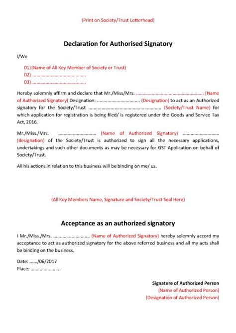 Letterhead Format Pdf 48089 | Society Authorization Letter For Gst ...