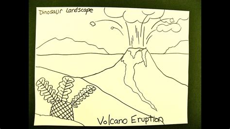 Kids Can Draw: Volcano Eruption Landscape - YouTube