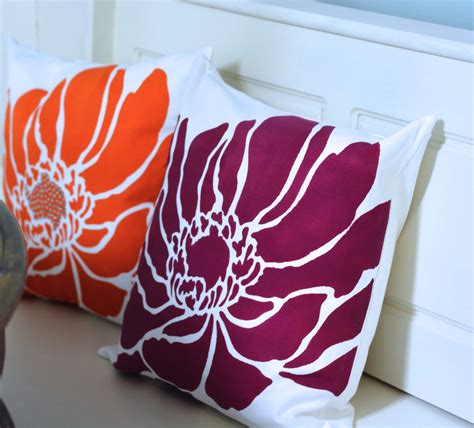 DIY Pillow Covers with Paint And Stencils