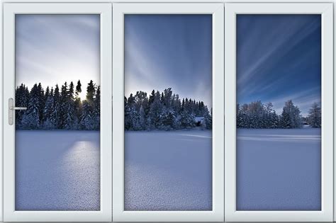 Snowy Winter View - Fake Window Illusion Poster | Fake window, Faux ...