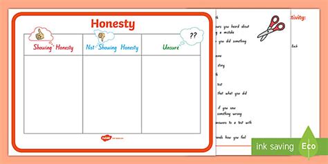 Philosophy Values - Honesty Activity Pack - Twinkl