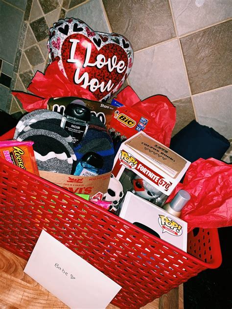 Basket of goodies for my Valentine 💘 | Valentines day gifts for him, Valentine, Valentines