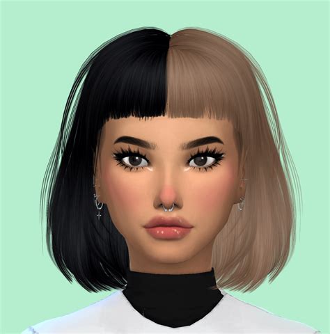 My go at an "e-girl" sim. She's so pretty! : Sims4