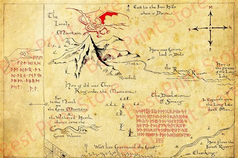 Thrors Map Of Erebor The Hobbit Map The Hobbit Map | Images and Photos ...