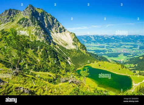 Allgäu,Allgäu Alps,Alps,Bavaria,near Oberstdorf,mountain,mountain landscape,mountain lake ...