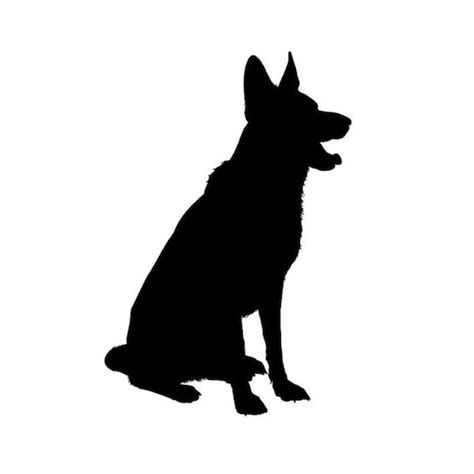 German Shepherd Dog Pup Silhouette Instant Download SVG Cut - Etsy