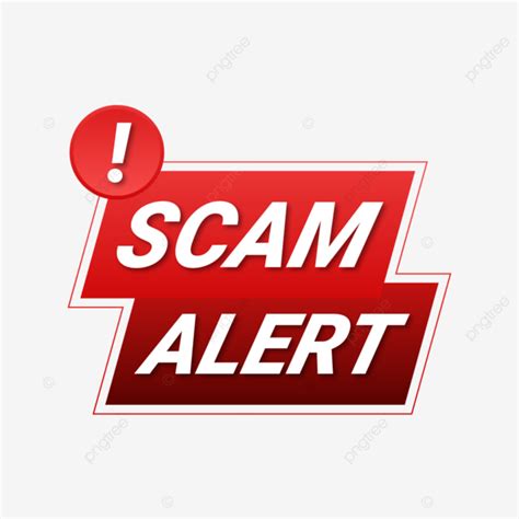 Banner With Red Scam Alert Attention Sign Cyber Security Icon Vector ...