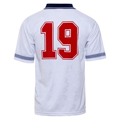 England 1990 World Cup Finals No19 Retro Shirt - Retro England Shirts