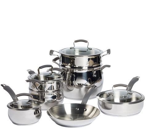 Epicurious Stainless Steel 11-Piece Cookware Set — QVC.com