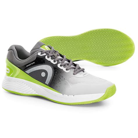 Head Mens Sprint Evo Clay Court Tennis Shoes - White/Green - Tennisnuts.com