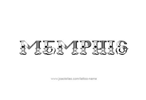 Memphis Name Tattoo Designs