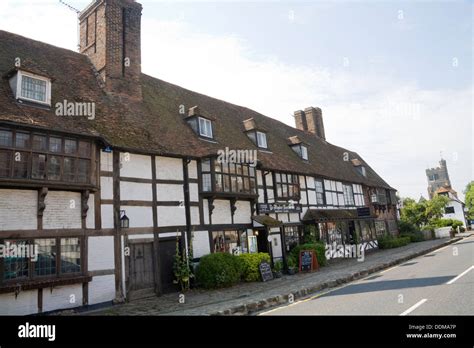 Biddenden Kent England UK Black and White Period buildings in High Street Stock Photo - Alamy