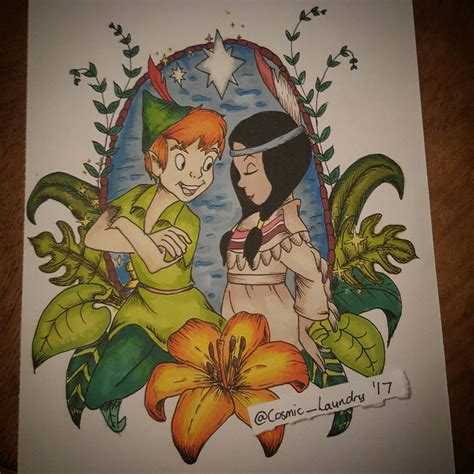 Peter Pan and Tiger Lily by cosmiclaundry on DeviantArt