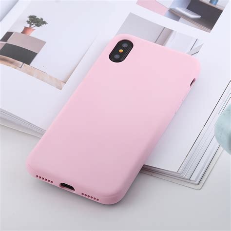 Shockproof Solid Color Liquid Silicone Feel TPU Case for iPhone XS Max ...