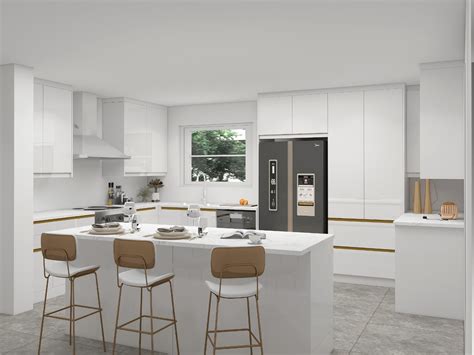 Best Sale Modern Design Prefabricated Modular Kitchen Furniture White ...