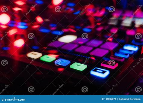 Professional DJ Mixer Controller for Mixing Music Stock Photo - Image ...