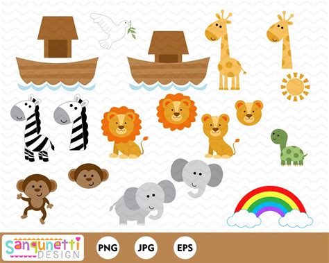 Noah's Ark Clipart Religious Digital Art Instant Download - Etsy UK