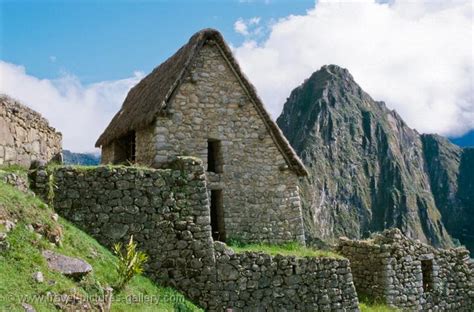 Pictures of Peru - Machu Picchu-0002 - a restored house, Inca architecture