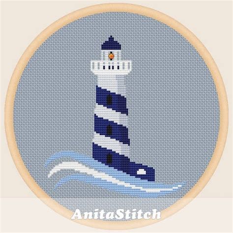 Lighthouse Cross stitch pattern | Etsy