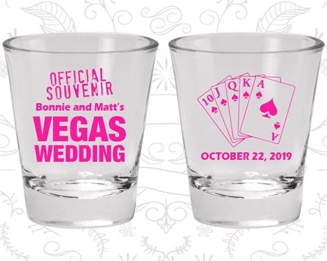 Las Vegas Wedding Shot Glasses, Personalized Shot Glass, Official ...