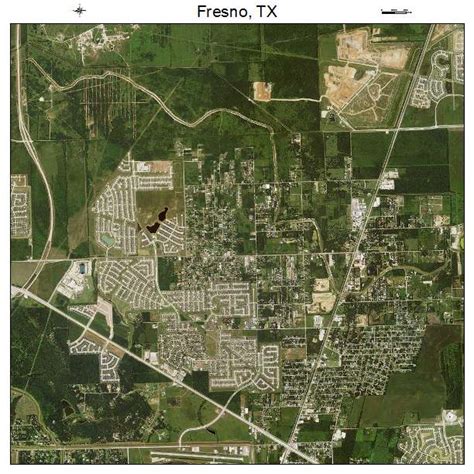 Aerial Photography Map of Fresno, TX Texas