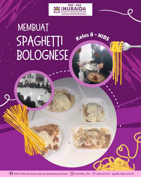 Membuat Spaghetti Bolognese – Nuraida Islamic Boarding School