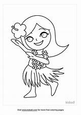 Coloring Pages Hula Girl sketch template