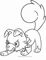 Drawing Rockruff Of The Pokemon Coloring Page  Home sketch template