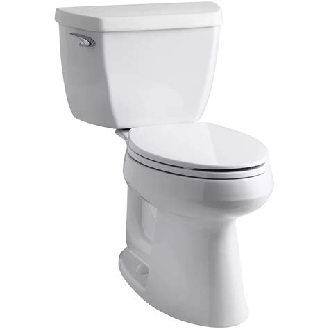 KOHLER Highline Comfort Height 2-Piece Single-Flush Elongated Bowl Toilet in White | The Home ...