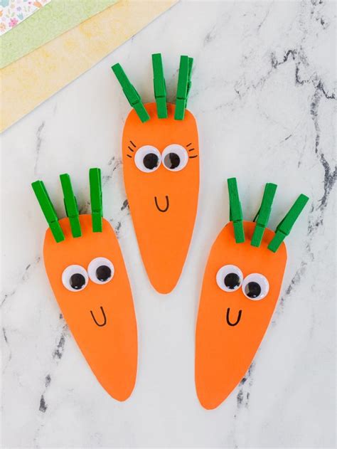 Easy Clothespin Carrot Craft - Made To Be A Momma