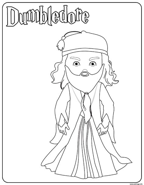 Coloriage Dumbledore Dessin Harry Potter à imprimer